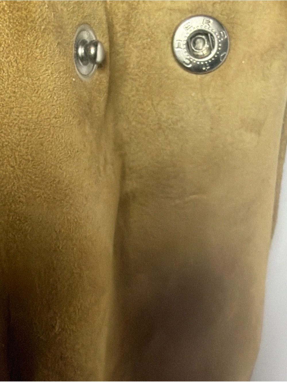 Vintage Y2K Via Spiga Tan Green & Burnt Orange Goat Suede Shoulder Purse - Picture 11 of 16